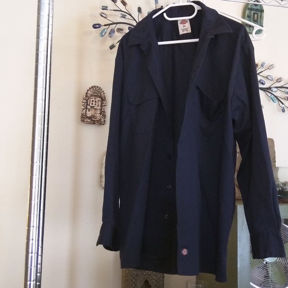 LAST CALL Men's Dickies long sleeve shirt Navy